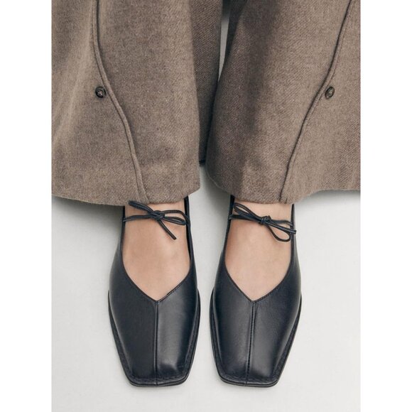 Women Black Square Toe Comfortable Slip-On Lace-Up Loafers Summer Shoes - Picture 6 of 6